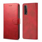 For Huawei P Smart 2021 GUSSIM GS-001 Business Style Horizontal Flip Skin Feel PU Leather Case with Holder & Card Slots & Wallet & Photo Frame(Red) - 1