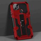 For OPPO A15 Vanguard Warrior All Inclusive Double-color Shockproof TPU + PC Protective Case with Holder(Red) - 1