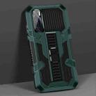 For vivo V20 SE Vanguard Warrior All Inclusive Double-color Shockproof TPU + PC Protective Case with Holder(Graphite Green) - 1