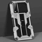 For vivo Y20 / Y20S Vanguard Warrior All Inclusive Double-color Shockproof TPU + PC Protective Case with Holder(Silver White) - 1