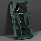 For Huawei P40 Pro Vanguard Warrior All Inclusive Double-color Shockproof TPU + PC Protective Case with Holder(Graphite Green) - 1