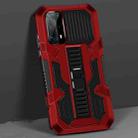 For Huawei P40 Pro Vanguard Warrior All Inclusive Double-color Shockproof TPU + PC Protective Case with Holder(Red) - 1