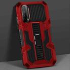 For Huawei Y7a / P Smart 2021 Vanguard Warrior All Inclusive Double-color Shockproof TPU + PC Protective Case with Holder(Red) - 1