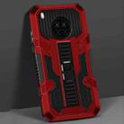 For Huawei Y9a Vanguard Warrior All Inclusive Double-color Shockproof TPU + PC Protective Case with Holder(Red) - 1