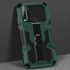 For Motorola Moto G8 Power Lite Vanguard Warrior All Inclusive Double-color Shockproof TPU + PC Protective Case with Holder(Graphite Green) - 1