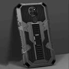 For Motorola Moto G9 Play Vanguard Warrior All Inclusive Double-color Shockproof TPU + PC Protective Case with Holder(Black) - 1