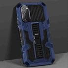 For Samsung Galaxy S20 FE Vanguard Warrior All Inclusive Double-color Shockproof TPU + PC Protective Case with Holder(Blue) - 1