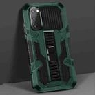 For Samsung Galaxy S20 FE Vanguard Warrior All Inclusive Double-color Shockproof TPU + PC Protective Case with Holder(Graphite Green) - 1