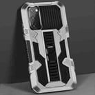 For Samsung Galaxy S20 FE Vanguard Warrior All Inclusive Double-color Shockproof TPU + PC Protective Case with Holder(Silver White) - 1