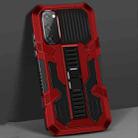 For Samsung Galaxy S20 FE Vanguard Warrior All Inclusive Double-color Shockproof TPU + PC Protective Case with Holder(Red) - 1