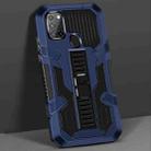 For Samsung Galaxy S21 5G Vanguard Warrior All Inclusive Double-color Shockproof TPU + PC Protective Case with Holder(Blue) - 1