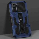 For Samsung Galaxy S21+ 5G Vanguard Warrior All Inclusive Double-color Shockproof TPU + PC Protective Case with Holder(Blue) - 1