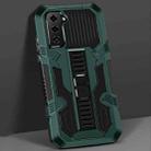 For Samsung Galaxy S21+ 5G Vanguard Warrior All Inclusive Double-color Shockproof TPU + PC Protective Case with Holder(Graphite Green) - 1