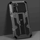 For Samsung Galaxy S21+ 5G Vanguard Warrior All Inclusive Double-color Shockproof TPU + PC Protective Case with Holder(Black) - 1
