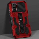 For Samsung Galaxy S21+ 5G Vanguard Warrior All Inclusive Double-color Shockproof TPU + PC Protective Case with Holder(Red) - 1