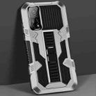 For Xiaomi Mi 10T Vanguard Warrior All Inclusive Double-color Shockproof TPU + PC Protective Case with Holder(Silver White) - 1