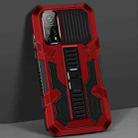 For Xiaomi Mi 10T Vanguard Warrior All Inclusive Double-color Shockproof TPU + PC Protective Case with Holder(Red) - 1