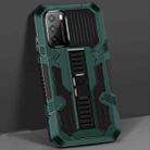 For Xiaomi Poco M3 Vanguard Warrior All Inclusive Double-color Shockproof TPU + PC Protective Case with Holder(Graphite Green) - 1