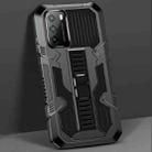 For Xiaomi Poco M3 Vanguard Warrior All Inclusive Double-color Shockproof TPU + PC Protective Case with Holder(Black) - 1