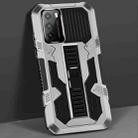 For Xiaomi Poco M3 Vanguard Warrior All Inclusive Double-color Shockproof TPU + PC Protective Case with Holder(Silver White) - 1