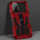 For Xiaomi Poco M3 Vanguard Warrior All Inclusive Double-color Shockproof TPU + PC Protective Case with Holder(Red) - 1