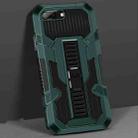 For iPhone 8 Plus / 7 Plus Vanguard Warrior All Inclusive Double-color Shockproof TPU + PC Protective Case with Holder(Graphite Green) - 1