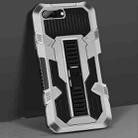 For iPhone 8 Plus / 7 Plus Vanguard Warrior All Inclusive Double-color Shockproof TPU + PC Protective Case with Holder(Silver White) - 1