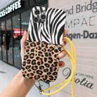 For iPhone 12 mini Animal Texture IMD Shockproof TPU Protective Case with Lanyard (Zebra + Leopard) - 1