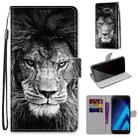 For Samsung Galaxy A5 2017 Coloured Drawing Cross Texture Horizontal Flip PU Leather Case with Holder & Card Slots & Wallet & Lanyard(Black and White Lion Head) - 1