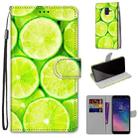 For Samsung Galaxy A6 2018 Coloured Drawing Cross Texture Horizontal Flip PU Leather Case with Holder & Card Slots & Wallet & Lanyard(Lime) - 1