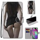 For Samsung Galaxy A40 Coloured Drawing Cross Texture Horizontal Flip PU Leather Case with Holder & Card Slots & Wallet & Lanyard(Miniskirt) - 1