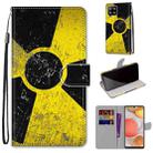 For Samsung Galaxy A42 5G Coloured Drawing Cross Texture Horizontal Flip PU Leather Case with Holder & Card Slots & Wallet & Lanyard(Yellow and Black Signs) - 1