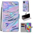 For Samsung Galaxy A51 Coloured Drawing Cross Texture Horizontal Flip PU Leather Case with Holder & Card Slots & Wallet & Lanyard(Fluorescent Water Pattern) - 1