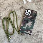 For iPhone 12 Pro Max Camouflage Pattern IMD Shockproof TPU Protective Case with Lanyard(ERDL) - 1