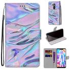 For Huawei Mate 20 Lite / Maimang 7 Coloured Drawing Cross Texture Horizontal Flip PU Leather Case with Holder & Card Slots & Wallet & Lanyard(Fluorescent Water Texture) - 1