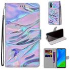 For Huawei P smart 2020 Coloured Drawing Cross Texture Horizontal Flip PU Leather Case with Holder & Card Slots & Wallet & Lanyard(Fluorescent Water Texture) - 1