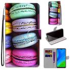 For Huawei P smart 2020 Coloured Drawing Cross Texture Horizontal Flip PU Leather Case with Holder & Card Slots & Wallet & Lanyard(Colorful  Cakes) - 1