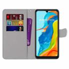 For Huawei P30 Lite Coloured Drawing Cross Texture Horizontal Flip PU Leather Case with Holder & Card Slots & Wallet & Lanyard(Blue Red Butterfly) - 3