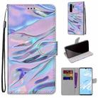 For Huawei P30 Pro Coloured Drawing Cross Texture Horizontal Flip PU Leather Case with Holder & Card Slots & Wallet & Lanyard(Fluorescent Water Texture) - 1