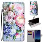 For Huawei P40 Lite E / Y7p Coloured Drawing Cross Texture Horizontal Flip PU Leather Case with Holder & Card Slots & Wallet & Lanyard(Light Pink Bouquet) - 1