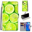 For Huawei P smart Z / Y9 Prime Coloured Drawing Cross Texture Horizontal Flip PU Leather Case with Holder & Card Slots & Wallet & Lanyard(Green Lemon) - 1