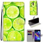 For Huawei Honor V9 Play Coloured Drawing Cross Texture Horizontal Flip PU Leather Case with Holder & Card Slots & Wallet & Lanyard(Green Lemon) - 1
