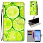 For Huawei Y6 (2018) / Honor 7A Coloured Drawing Cross Texture Horizontal Flip PU Leather Case with Holder & Card Slots & Wallet & Lanyard(Green Lemon) - 1