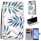 For Huawei Y6 (2018) / Honor 7A Coloured Drawing Cross Texture Horizontal Flip PU Leather Case with Holder & Card Slots & Wallet & Lanyard(Pink Green Leaf) - 1