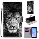 For Huawei Y6 (2018) / Honor 7A Coloured Drawing Cross Texture Horizontal Flip PU Leather Case with Holder & Card Slots & Wallet & Lanyard(B11 Black White Lion Head) - 1