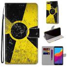 For Huawei Y7 (2018) / Enjoy 8 Coloured Drawing Cross Texture Horizontal Flip PU Leather Case with Holder & Card Slots & Wallet & Lanyard(Yellow Black Logo) - 1
