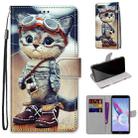 For Huawei Honor 9 Lite Coloured Drawing Cross Texture Horizontal Flip PU Leather Case with Holder & Card Slots & Wallet & Lanyard(Leather Shoes Cat) - 1