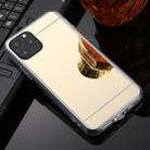 For iPhone 11 TPU + Acrylic Luxury Plating Mirror Phone Case Cover(Gold) - 1