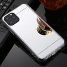 For iPhone 11 Pro Max TPU + Acrylic Luxury Plating Mirror Phone Case Cover(Silver) - 1