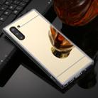 For Galaxy Note 10 TPU + Acrylic Luxury Plating Mirror Phone Case Cover(Gold) - 1